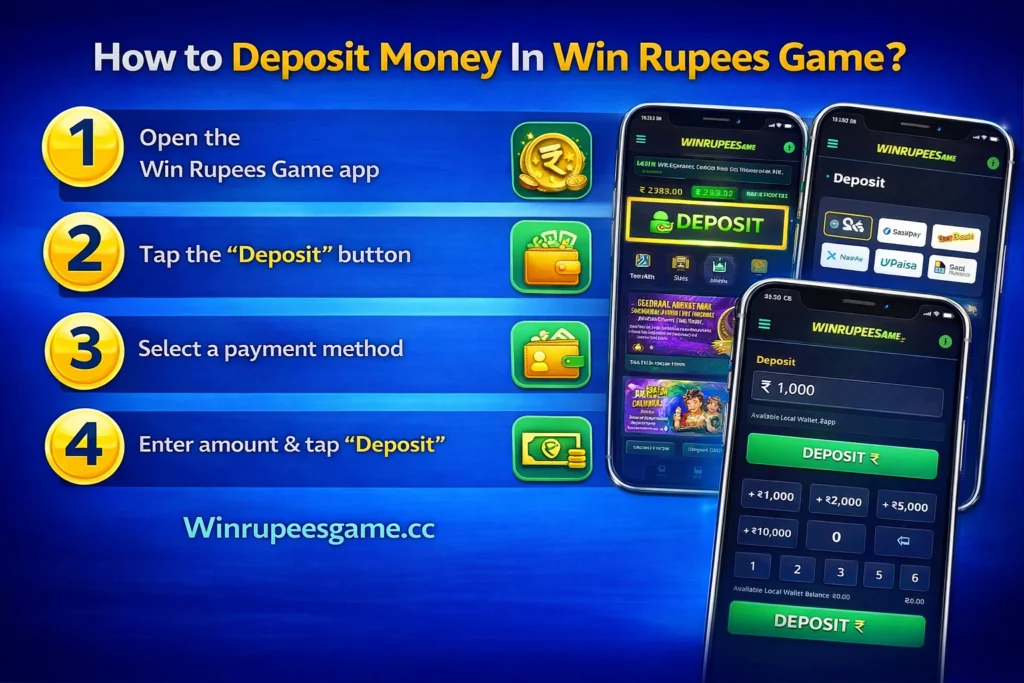 Deposit Money In Win Rupees Game